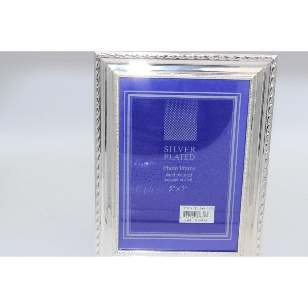Vintage Silver Plated Picture Frame 5x7 Photograph Hand Polished Lacquer Coated